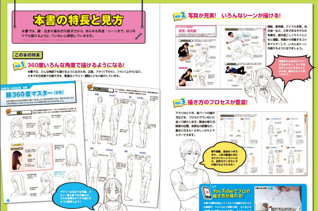 360° Any angle perfect master! Manga Character Drawing Guide - Image 2