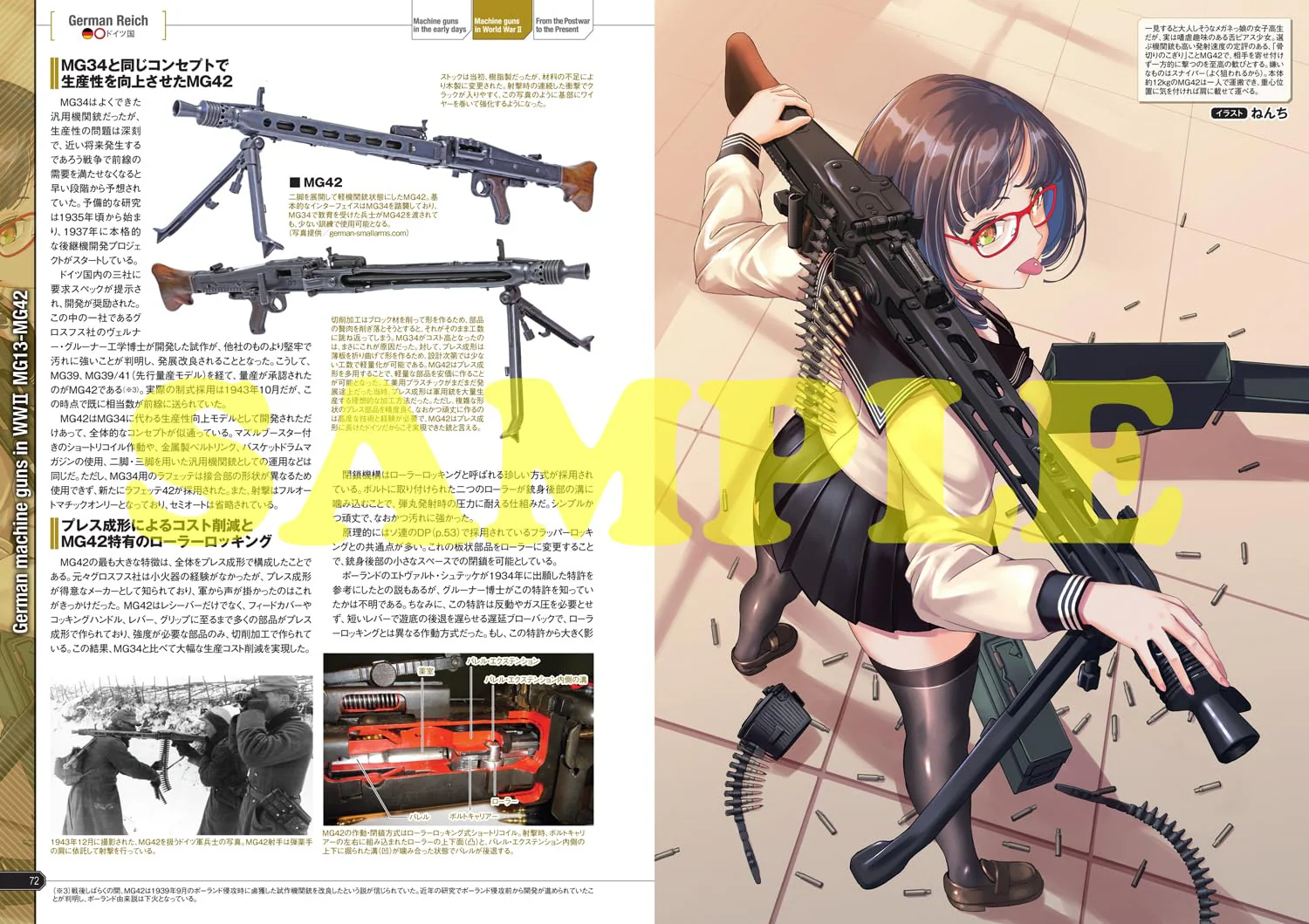 GUN & GIRL Illustrated Machine Guns of the World - Image 3