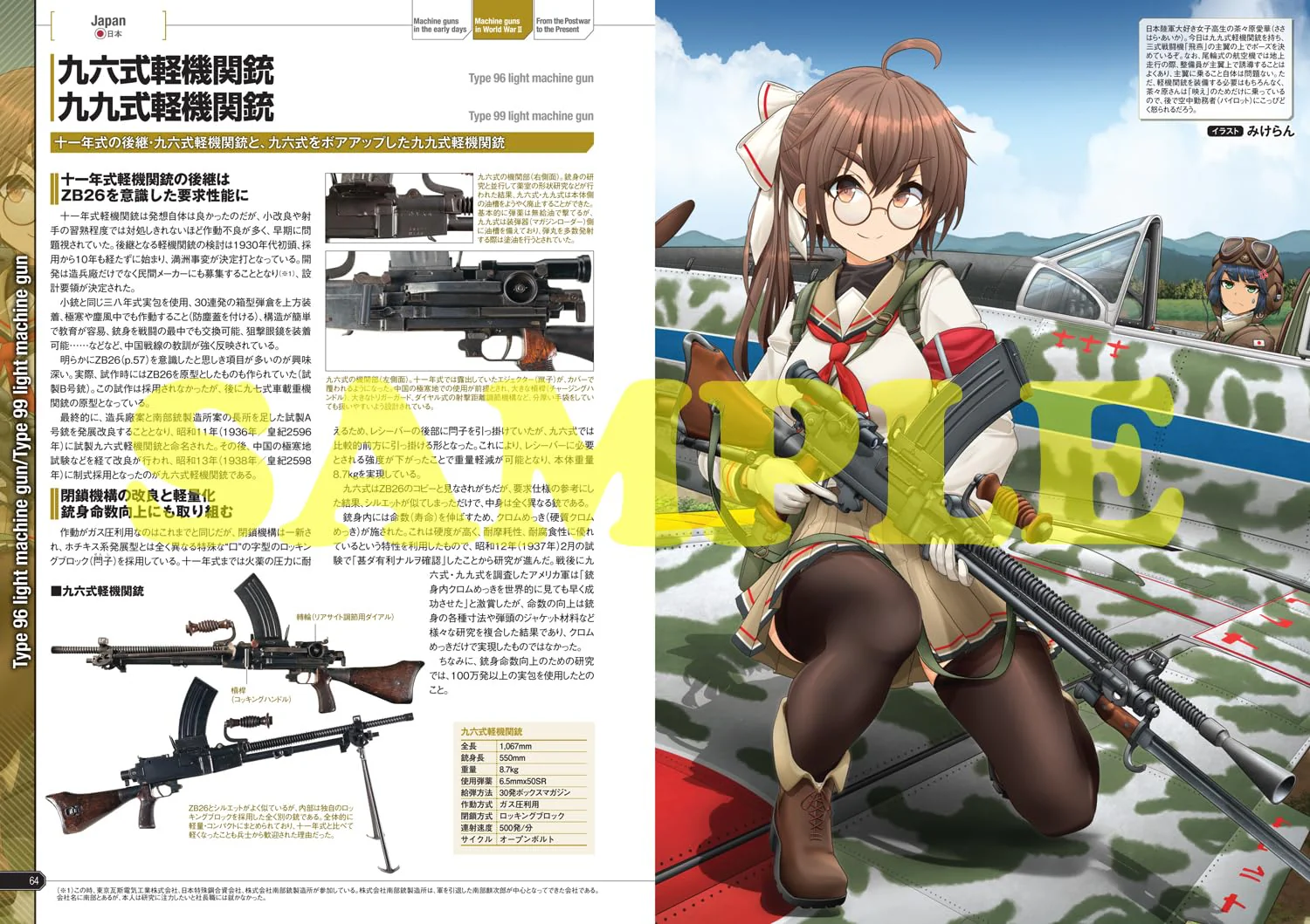 GUN & GIRL Illustrated Machine Guns of the World - Image 4
