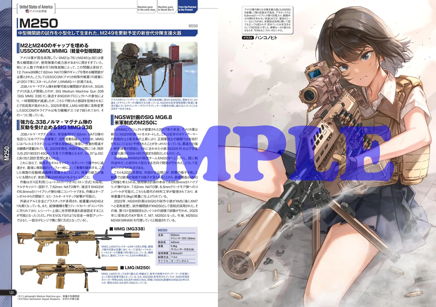 GUN & GIRL Illustrated Machine Guns of the World - Image 7