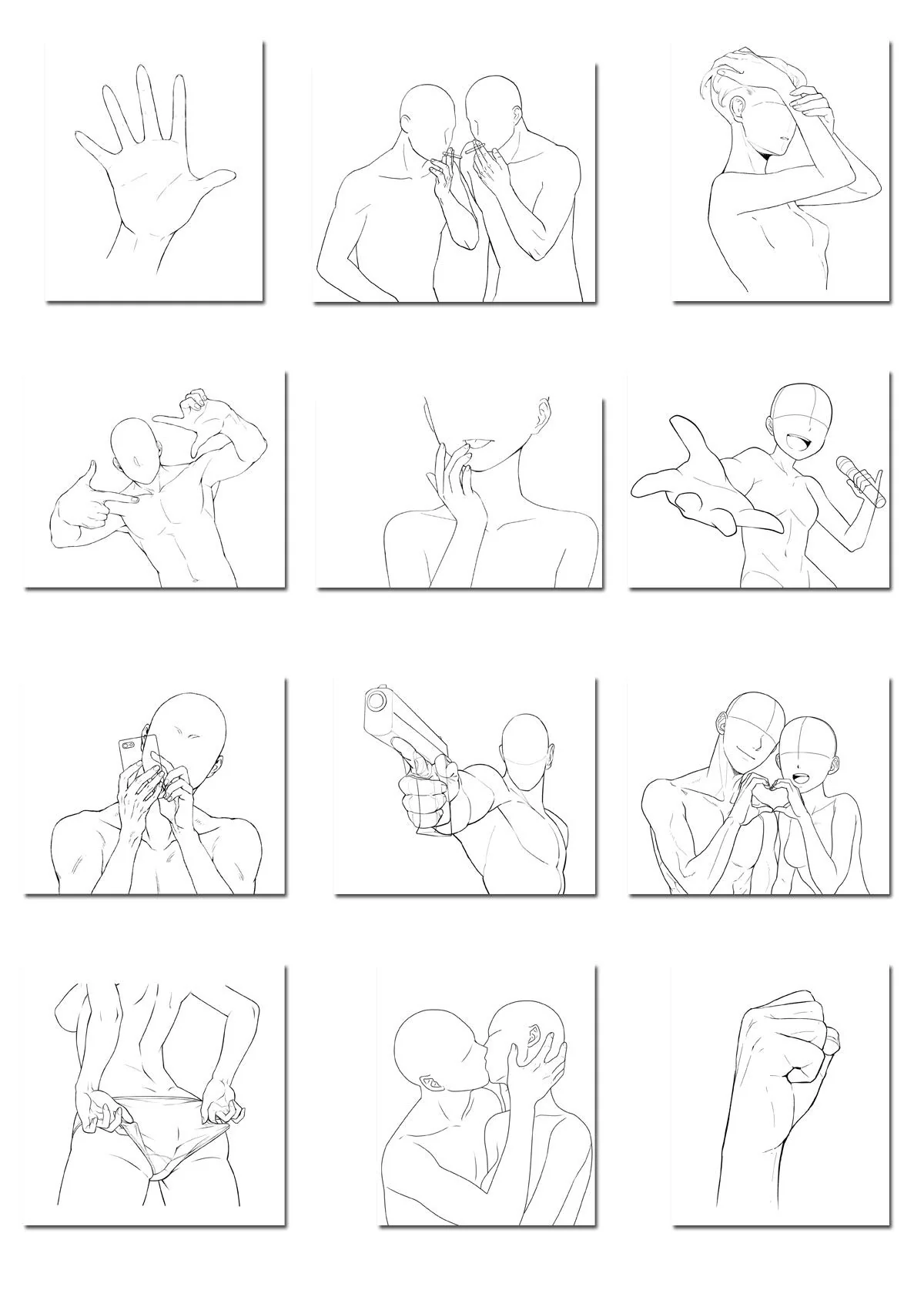 Hand gesture illustration pose collection /CD-ROM - Image 4