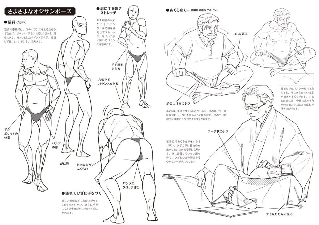 Middle Aged Man Drawing Techniques Face/Body - Image 7